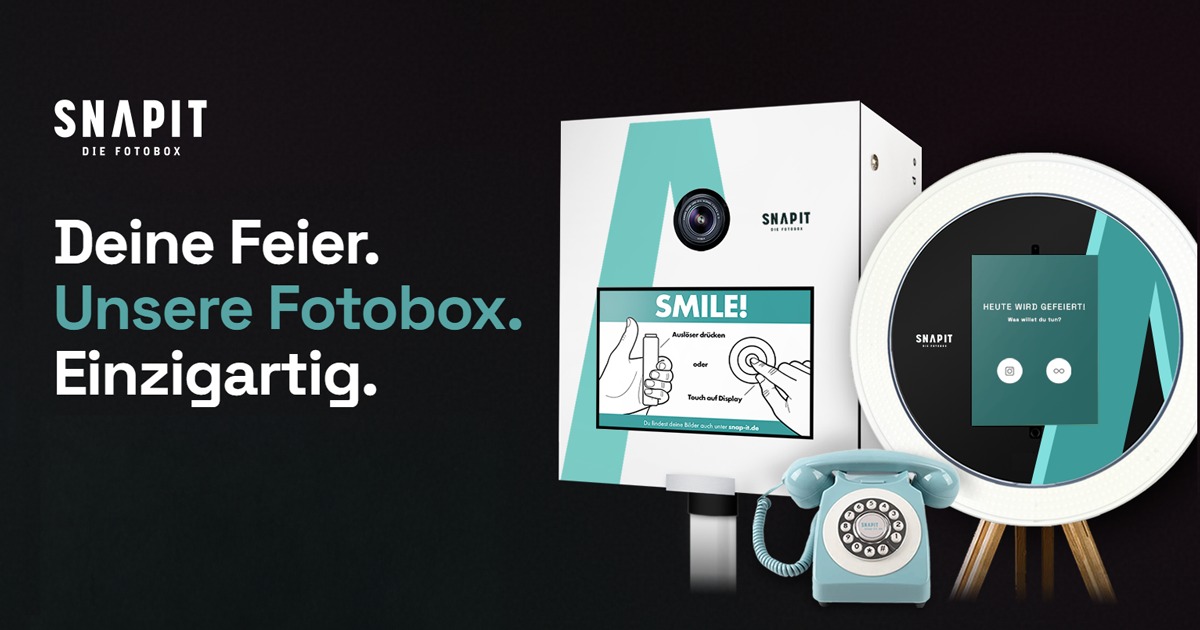 Bild von der Webseite von Snap It Fotobox